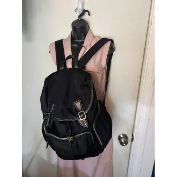 Mz Wallace Cece Moto Black Nylon Backpack display picture 2